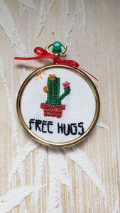 Free Hugs Cactus Cross Stitch