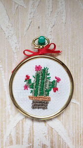 Blooming Cactus Cross Stitch