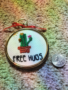 Free Hugs Cactus Cross Stitch