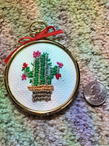 Blooming Cactus Cross Stitch