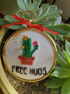 Free Hugs Cactus Cross Stitch