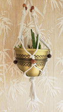 Load image into Gallery viewer, Beads &amp; Knots Braided Cord Plant Hanger
