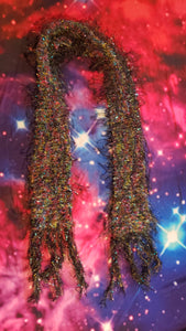 Starry Night Fuzzy Metallic Scarf