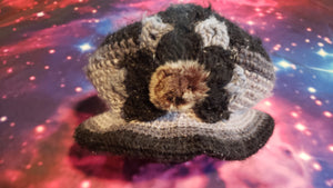 Fall Fluffball Crocheted Hat