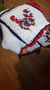 Speckled Rooster Crocheted Quilt