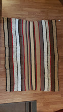 Load image into Gallery viewer, Earth-Tone Pop Striped Crocheted Quilt
