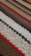 Load image into Gallery viewer, Earth-Tone Pop Striped Crocheted Quilt
