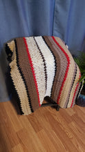 Load image into Gallery viewer, Earth-Tone Pop Striped Crocheted Quilt
