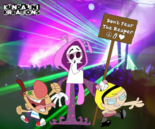 Load image into Gallery viewer, Grim Adventures Rave Squad Tapestry
