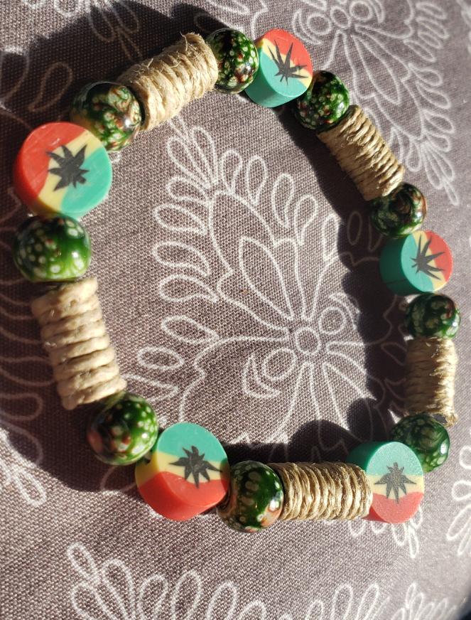 Ganja Hemp Bead Bracelet